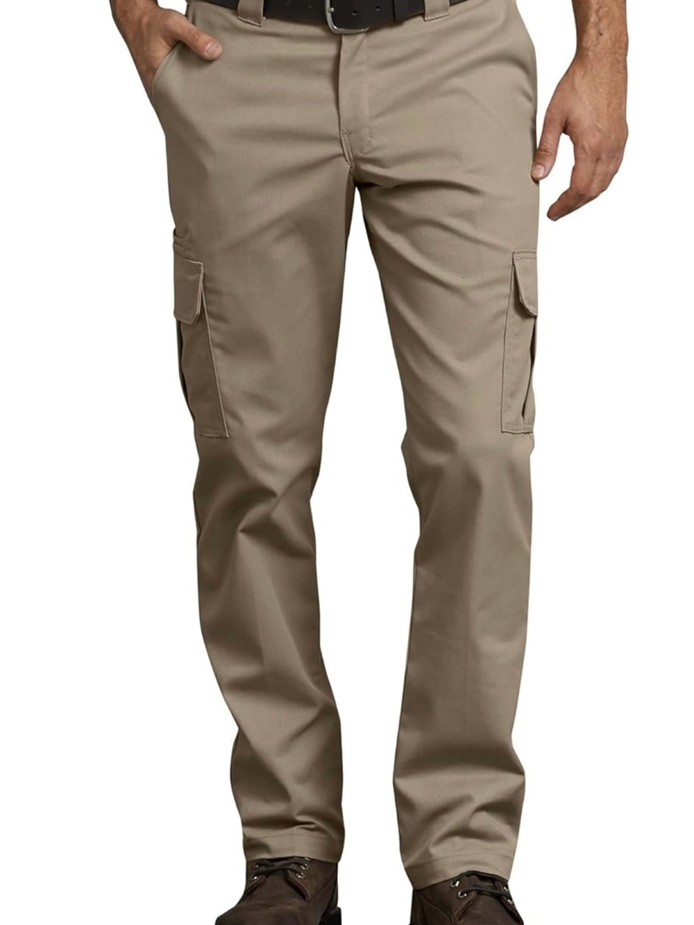Dickies Khaki Cargo Pants - Straight Leg Utility Trousers